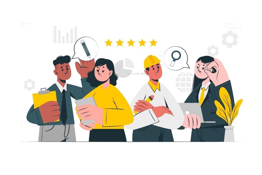 kuvassa eri alojen opiskelijat ovat kokoontuneet suunnittelemaan uutta palvelua.