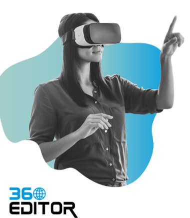 Henkilö VR-lasit päässä.