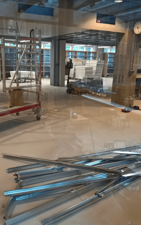 Keäsn jälkeen remontti oli vielä vaiheessa.