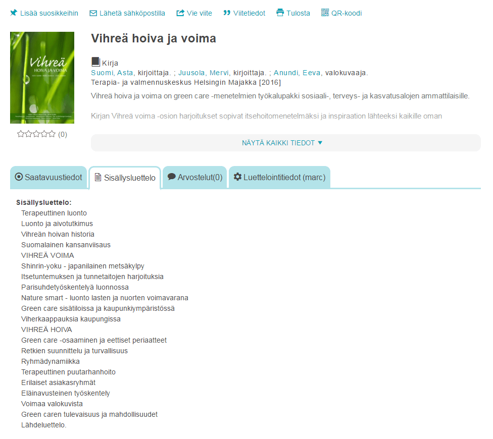 MetCat_sisallysluettelo