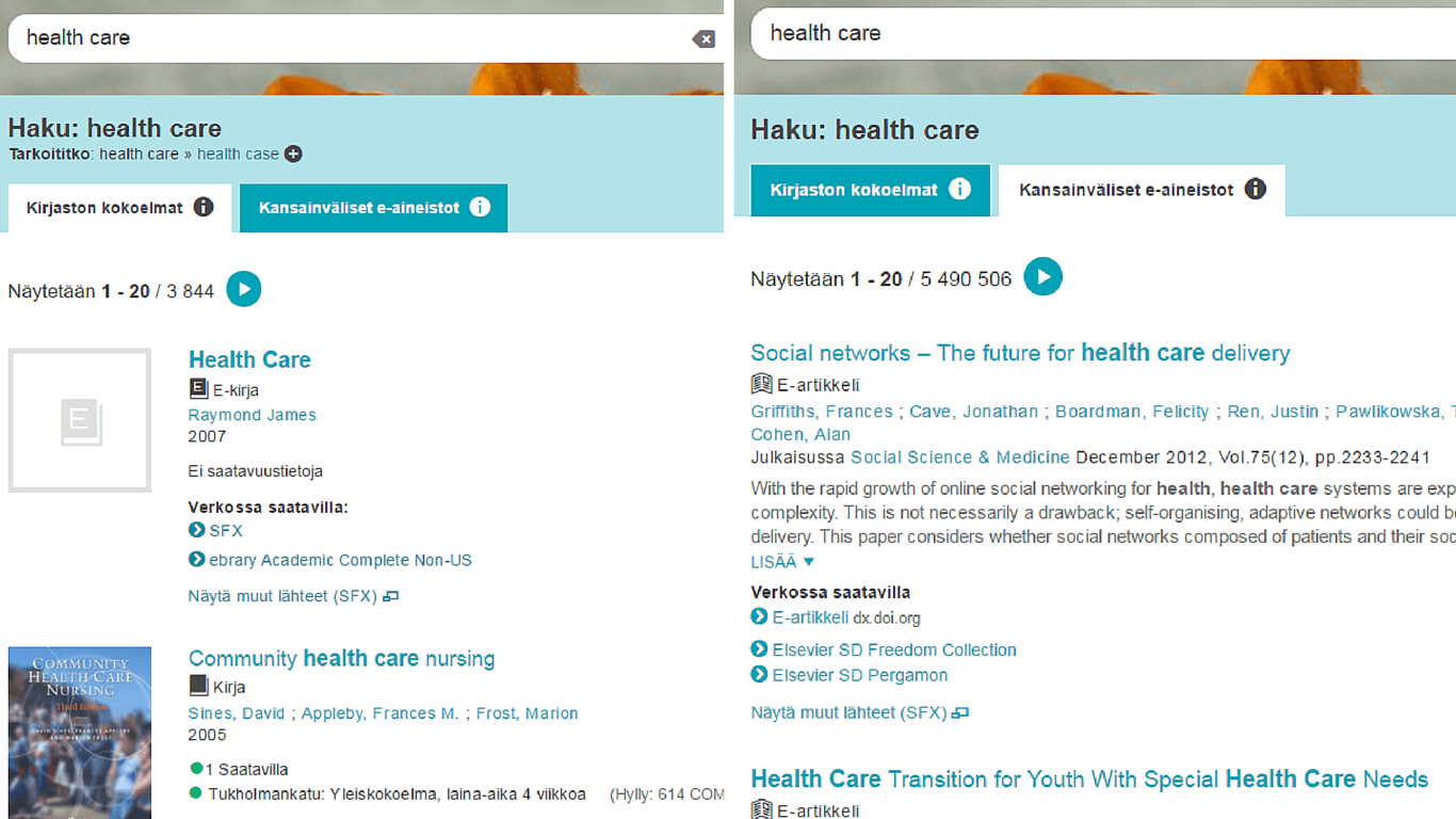 Haku aiheesta healthcare