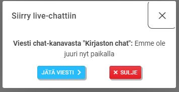 Kuvakaappaus chat-ikkunasta